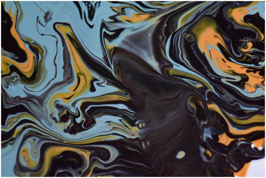 Vibrant abstract swirl patterns created using acry