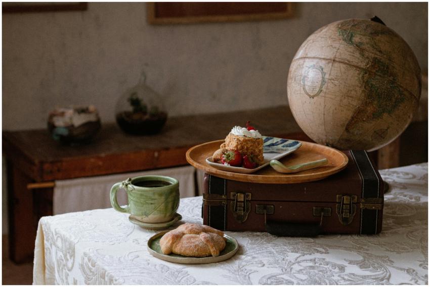 A rustic Chiapas breakfast setting with artisanal