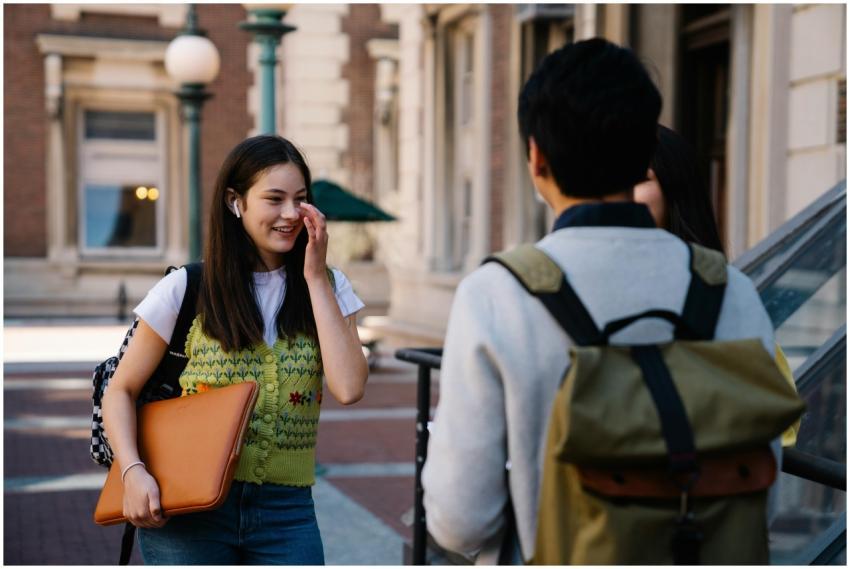 Young students engaging and socializing on a vibra