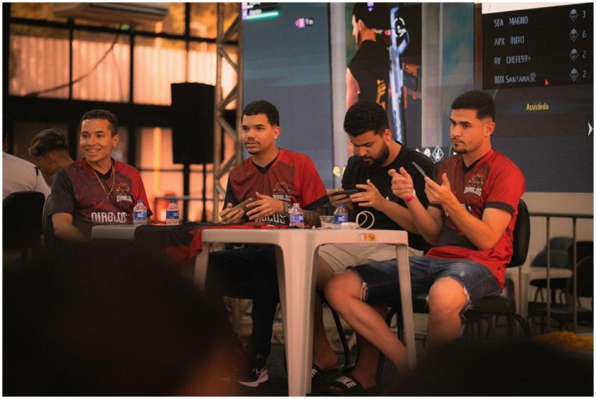A group of e-sports players participating in a gam