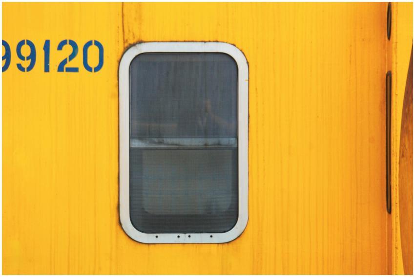 Bright Yellow Train Car