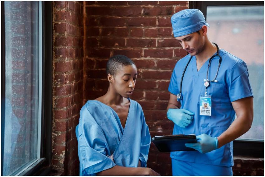Doctor and patient in consultation at a hospital,