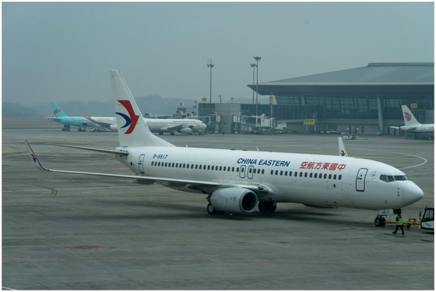 China Eastern Airlines Boeing 737 parked at the ai
