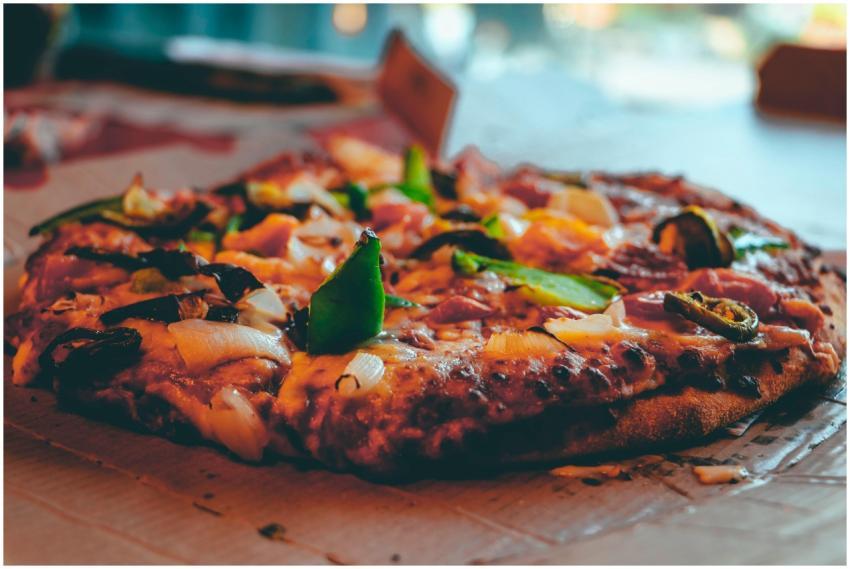 Close-up photo of a freshly baked pepperoni pizza