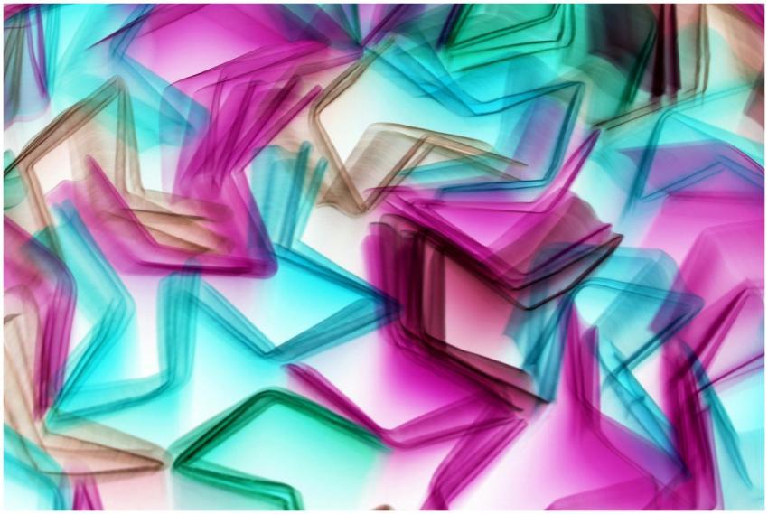 Vibrant abstract art featuring colorful blurred sh