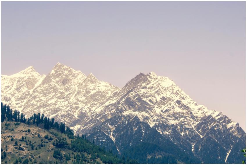 Majestic Snow Covered Mountain