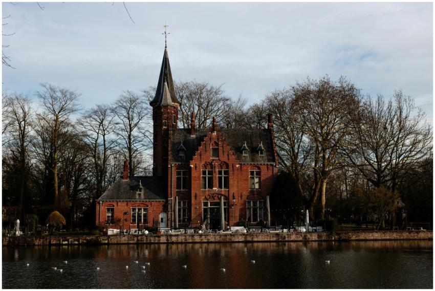 Stunning Gothic Revival architecture by a tranquil