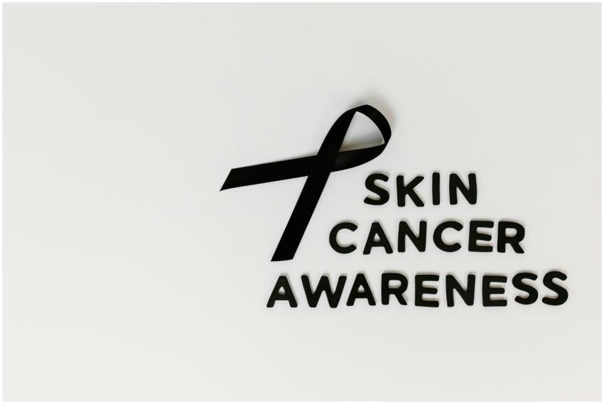 Minimalist image promoting skin cancer awareness f