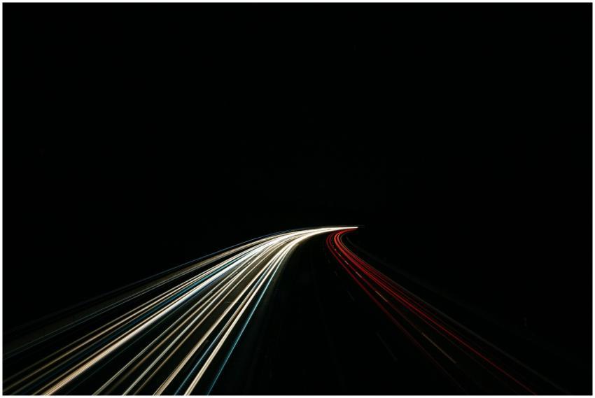 Dynamic long exposure capturing light trails on a