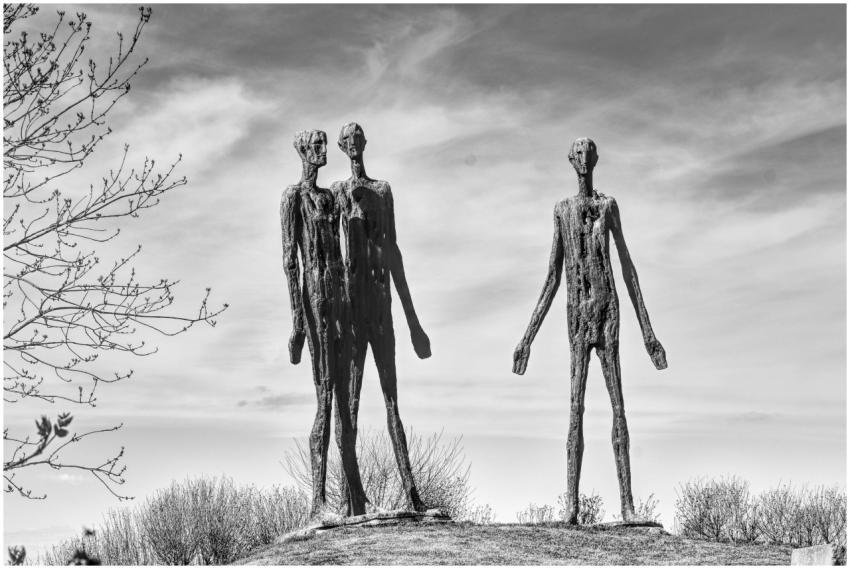 Monochrome Outdoor Sculptures Under