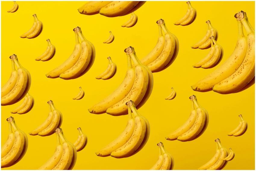A creative and vibrant pattern of bananas against