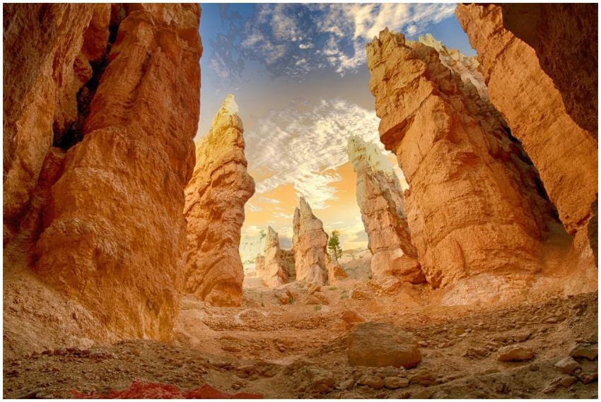 Breathtaking view of towering sandstone formations