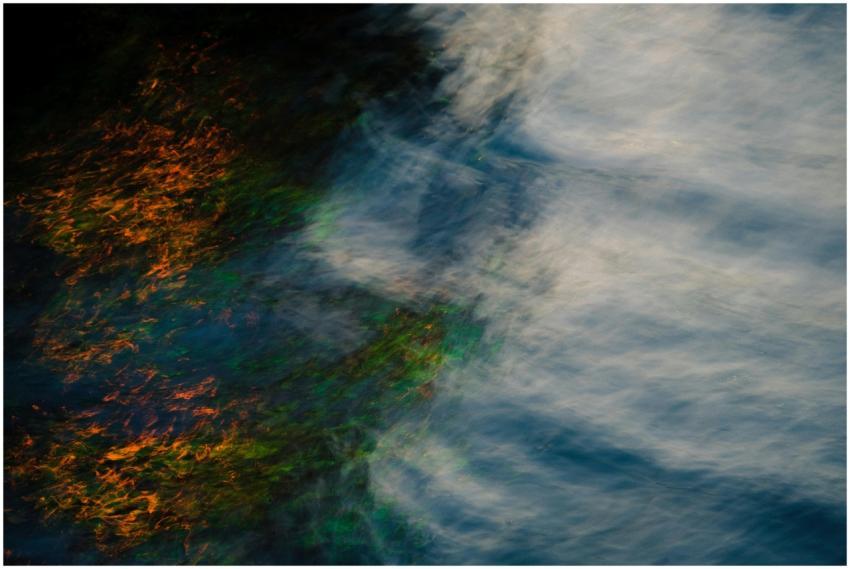 Artistic abstract image of colorful reflections an