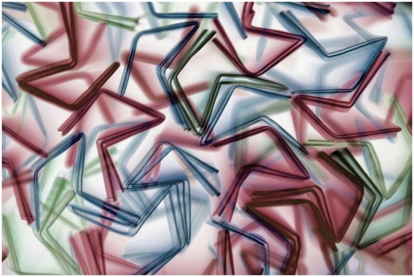 Vibrant abstract image featuring overlapping color