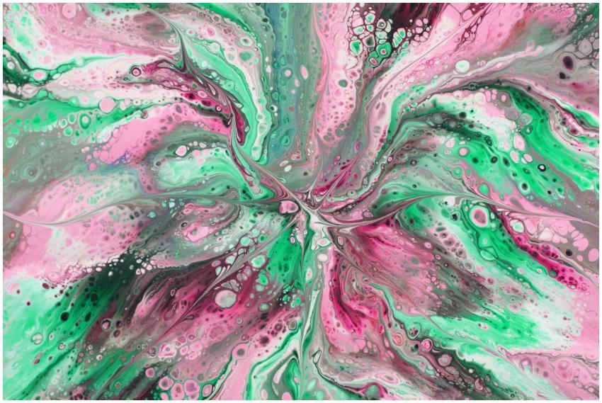 A captivating abstract fluid art piece with swirli