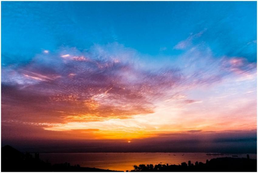 Captivating sunset sky with vibrant colors over a