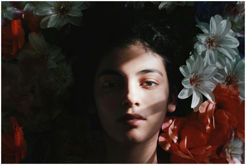 Captivating portrait of a woman with deep shadow a