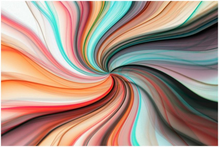 Vibrant abstract swirl design with multiple colors