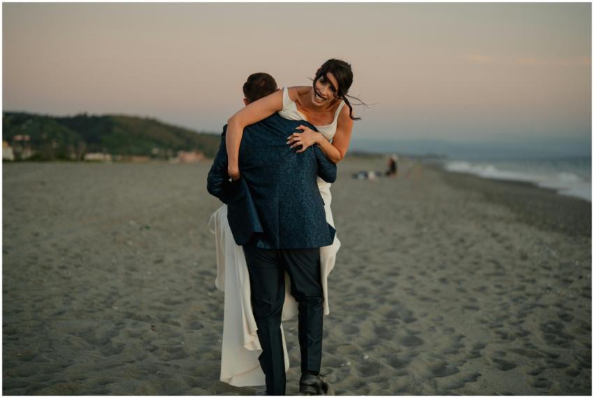 Romantic Beach Wedding Couple