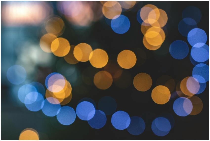 Colorful abstract bokeh lights creating a whimsica