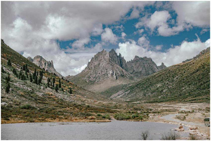 Stunning view of rugged mountains and a serene lak