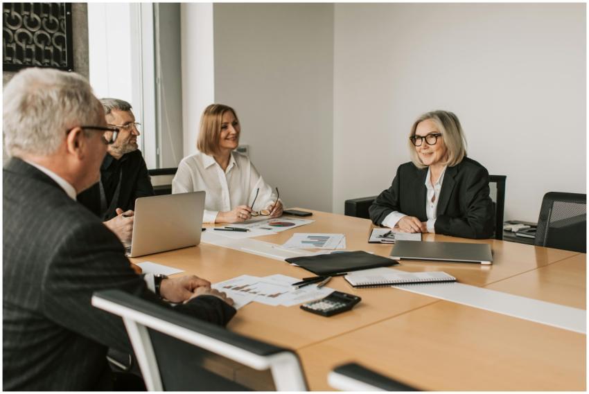 Diverse group of professionals engaged in an offic
