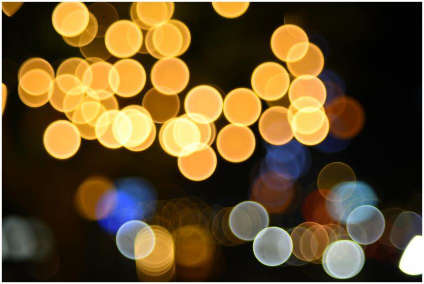 Vibrant bokeh image showing colorful circular ligh