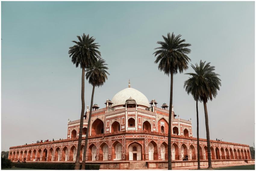 Exterior of famous ancient building located in Del