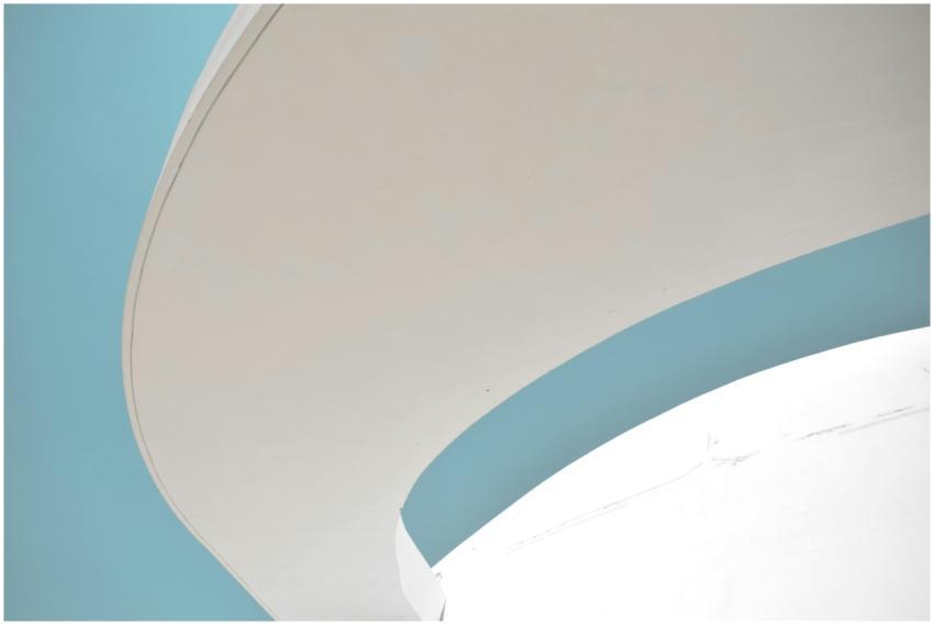 Abstract architectural detail featuring curves aga