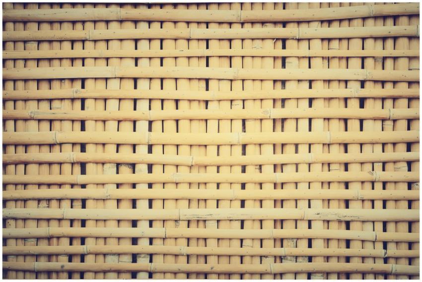 Close-up shot of a traditional woven bamboo wall s