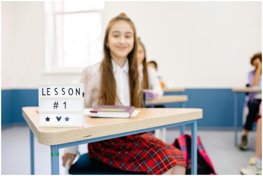 A classroom setting with a focus on learning and s