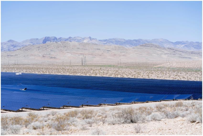 Stunning view of a large solar farm harnessing ene