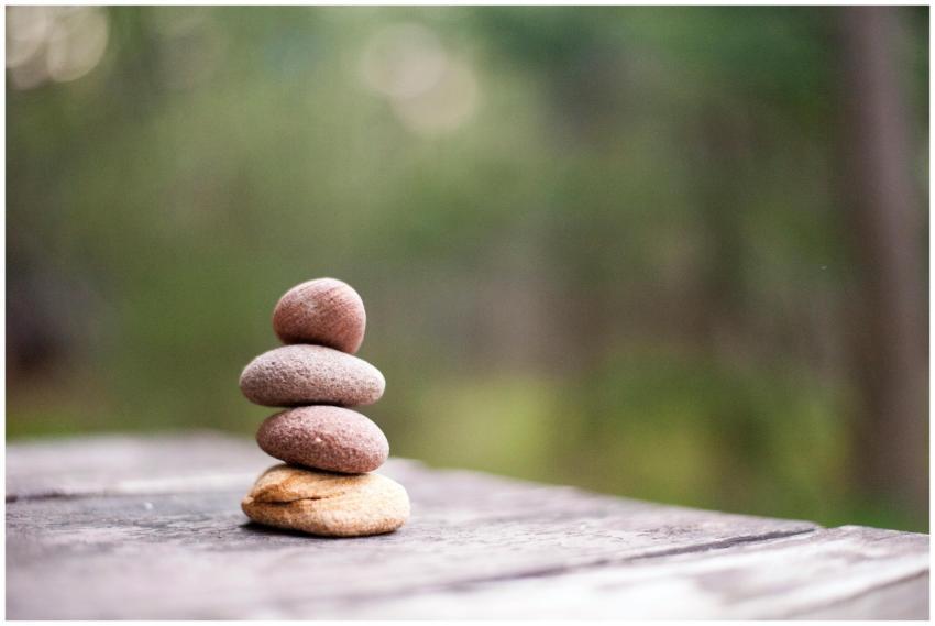 Balance and tranquility embodied by stacked stones