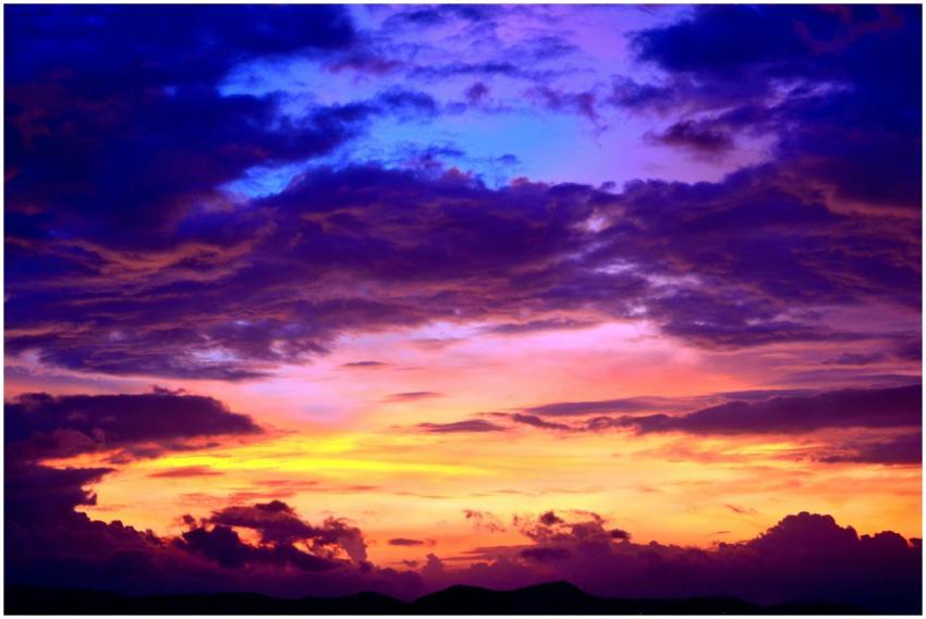 Dramatic sunset sky with vibrant colors and clouds