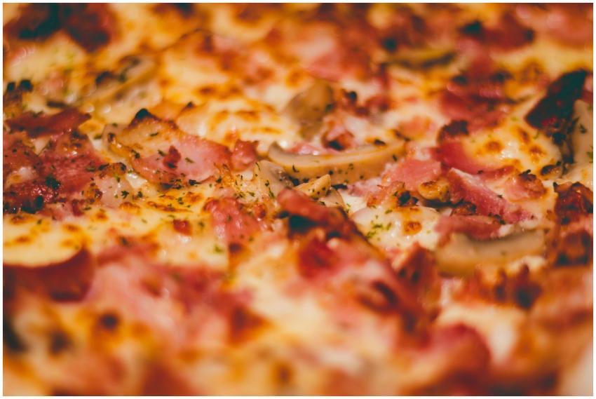 Mouth-watering close-up of pepperoni pizza with me