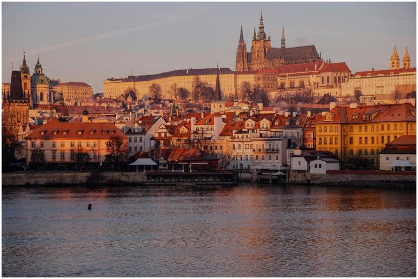 Breathtaking view of Prague Castle overlooking the
