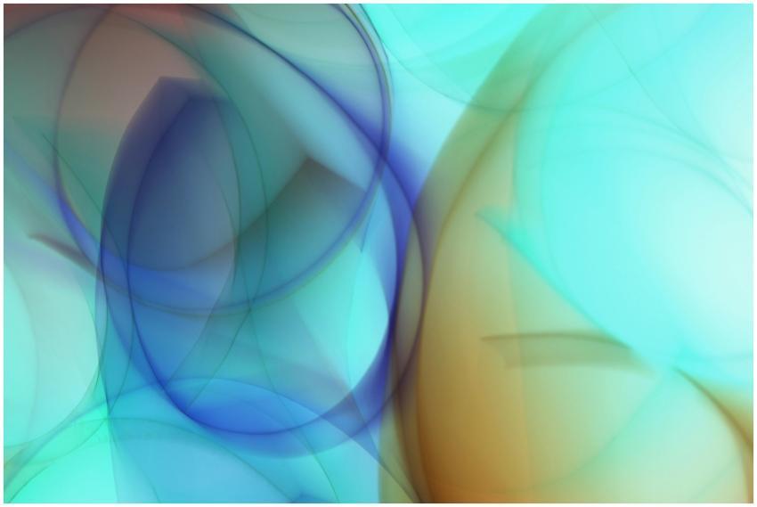 Vibrant abstract art featuring dynamic circular pa