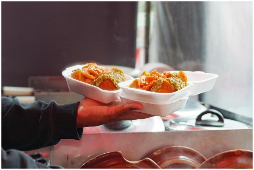 Delicious street food served in São Paulo, showcas