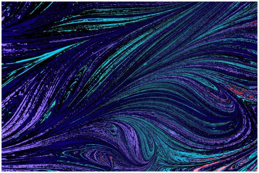 Dynamic and colorful abstract painting with swirli