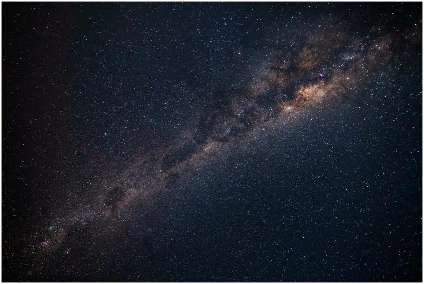 A breathtaking view of the Milky Way galaxy sparkl