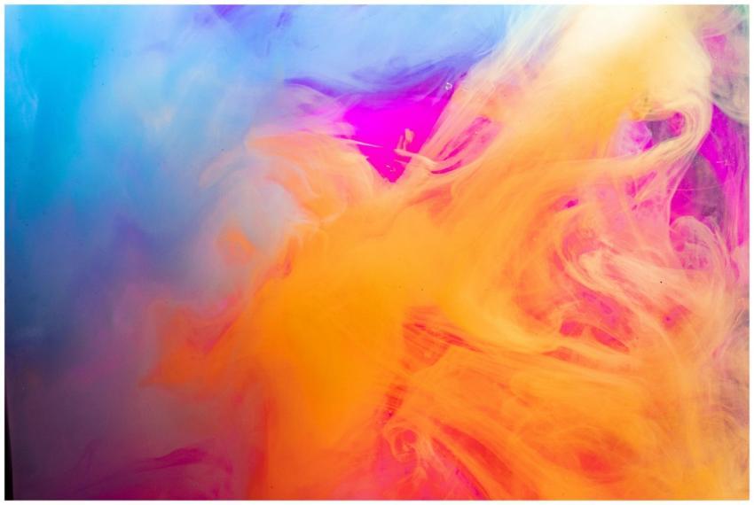 Dynamic swirl of colorful ink creating a mesmerizi