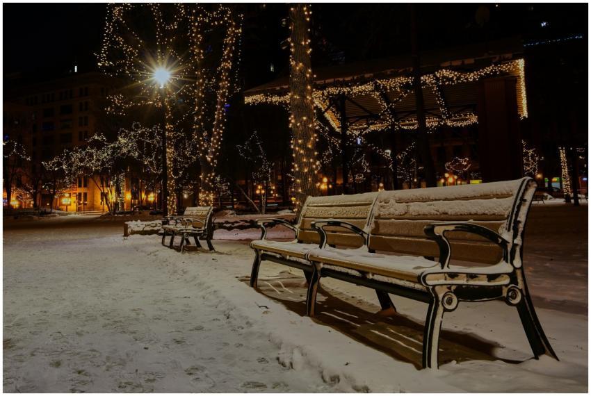 A serene winter night scene in Saint Paul, MN, fea
