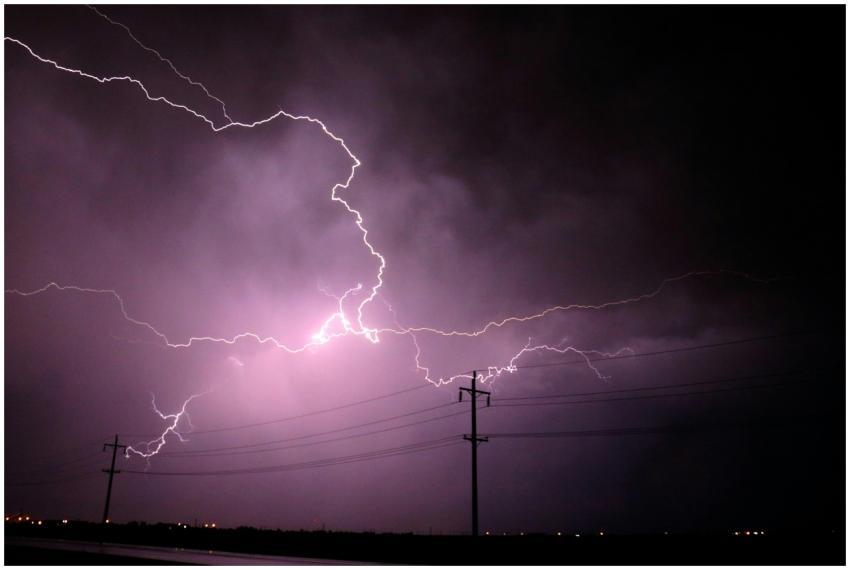 Stunning lightning bolts illuminate a stormy night