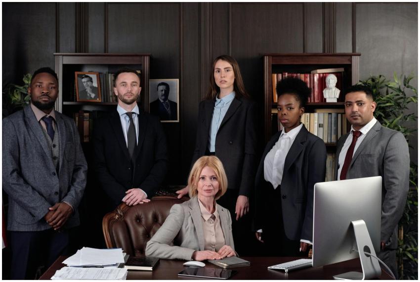 Diverse group of professionals in corporate attire