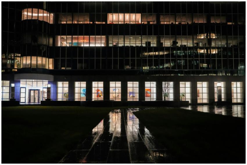 Modern Office Building Night