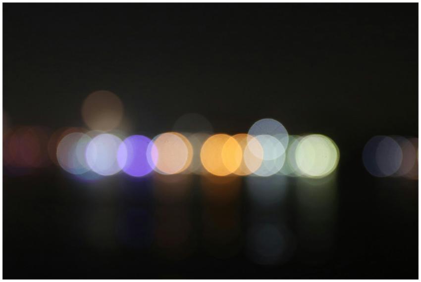 Colorful bokeh lights creating a blurred effect in