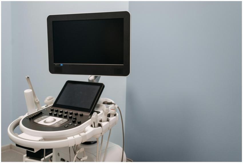 High-tech ultrasound equipment in a medical clinic