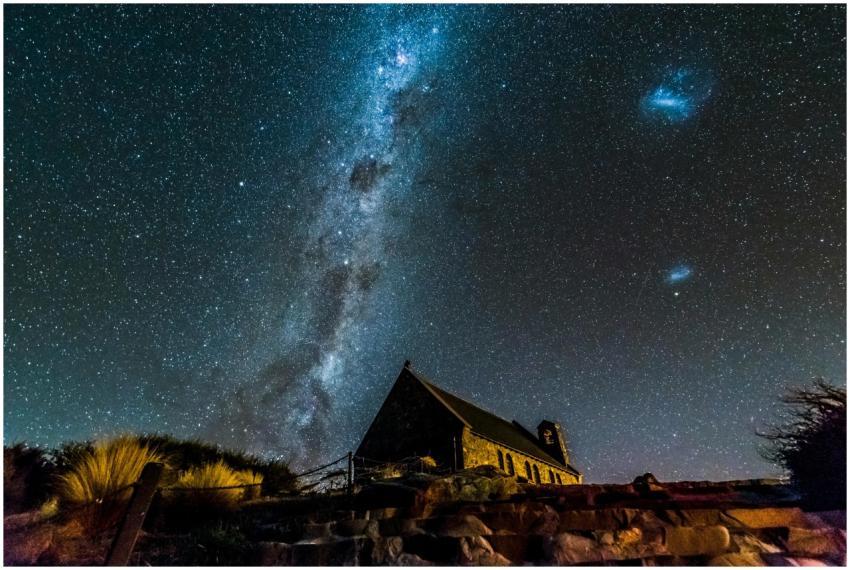 Captivating night sky with Milky Way over a histor