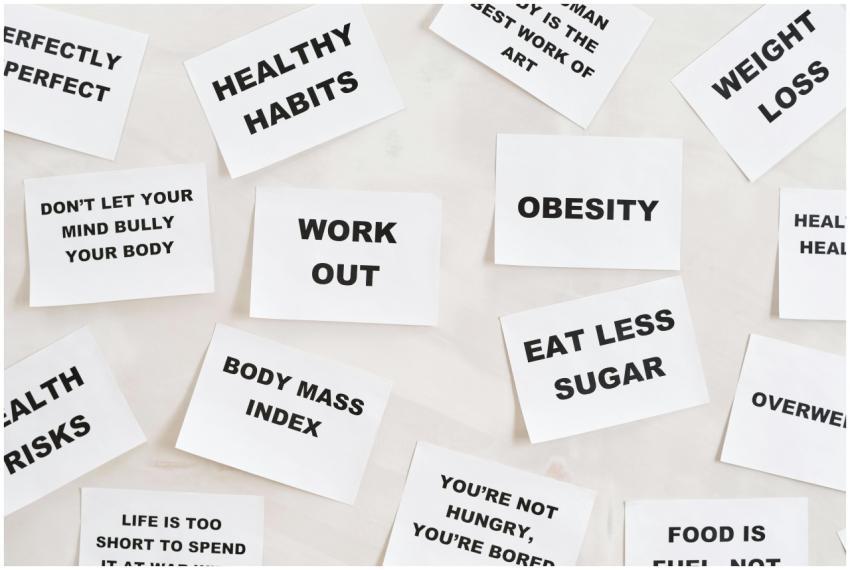 Collection of motivational quotes promoting health