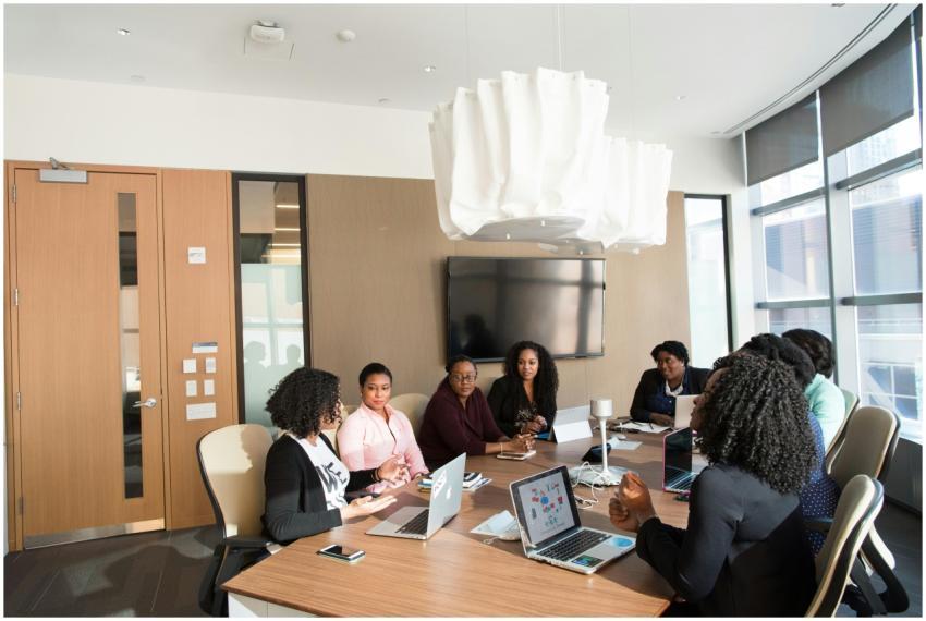 Group of professionals engaged in a strategic meet